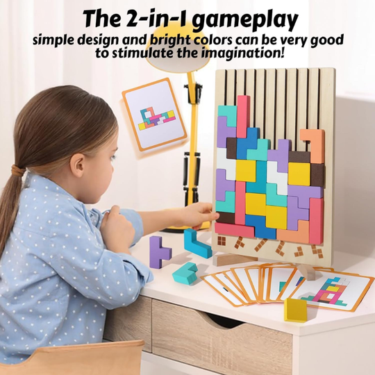 TetriSmart Wooden Stacking Set Kids Educational Toy — calm play
