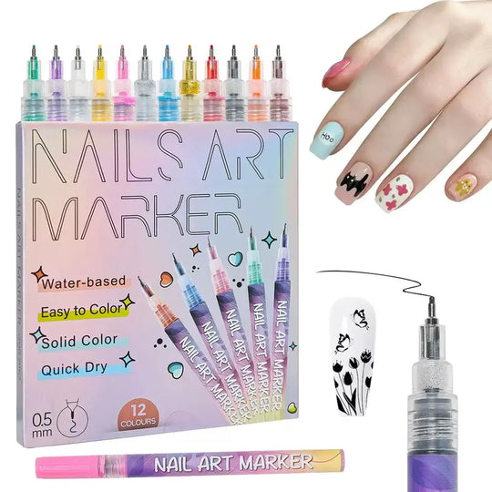 Kids Nail Art Pens  Washable Nail Kit for Mes — Free Creative Fun