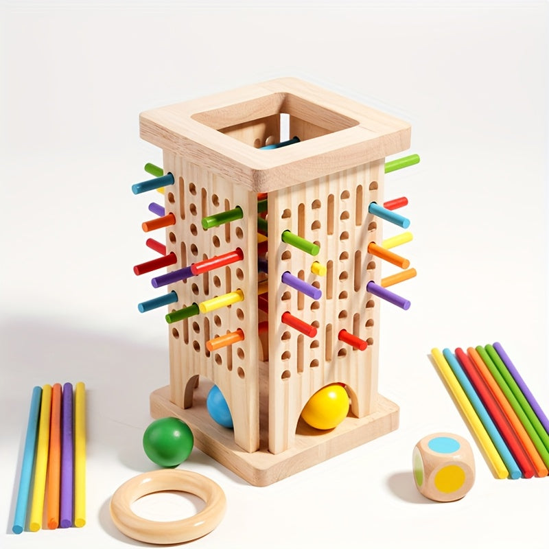 Lumi TimberStack Wooden Balance Game — Calm Learning Play