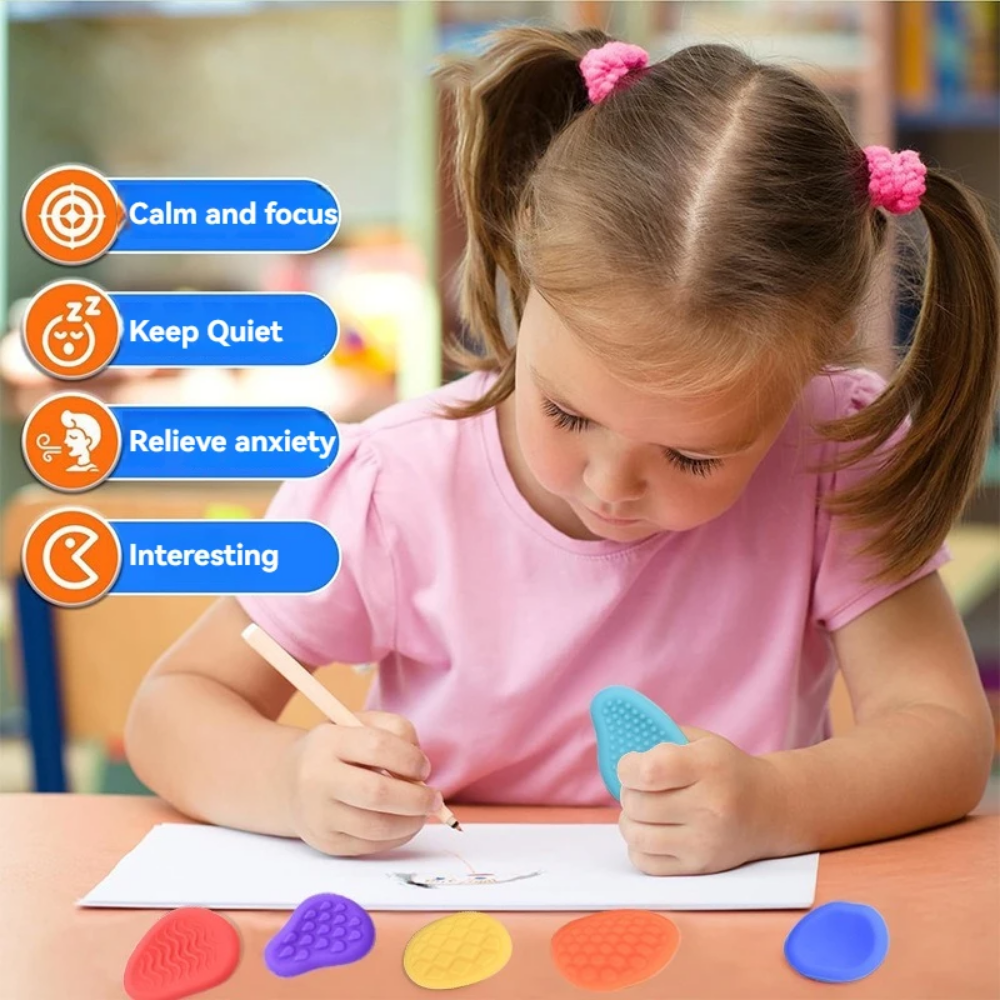 CalmiPebble Sensory Stones Fidget Toy — Calming Focus for Kids