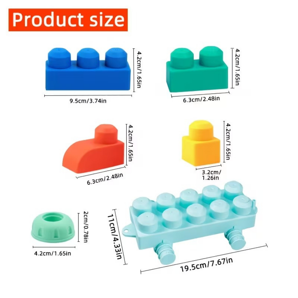 RubbaNest SoftStack Baby Building Blocks Set — Safe Sensory Play