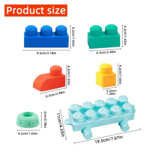 RubbaNest SoftStack Baby Building Blocks Set — Safe Sensory Play