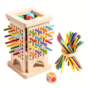 Lumi TimberStack Wooden Balance Game — Calm Learning Play