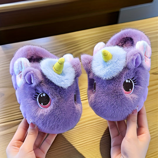 DreamPaw Unicorn Kids Slippers — Modern Safe Indoor Quality
