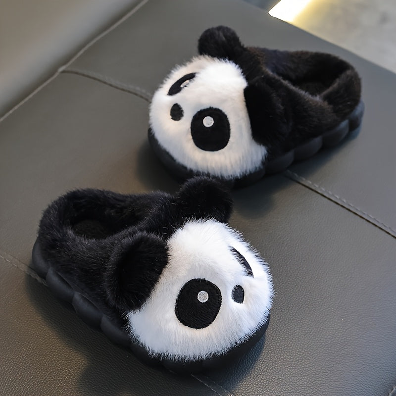PandaPaws Plush Kids Slippers — Modern warmth home