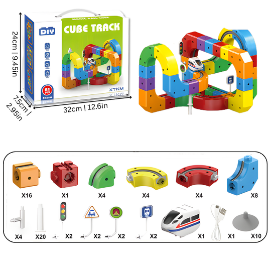 Tracki 3D Train Building Set Kids STEM Toy — Creative Learning Fun