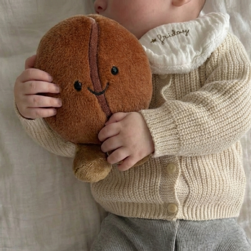 BeanBuddie Coffee Bean Plush Toy — Cozy Comfort Buddy