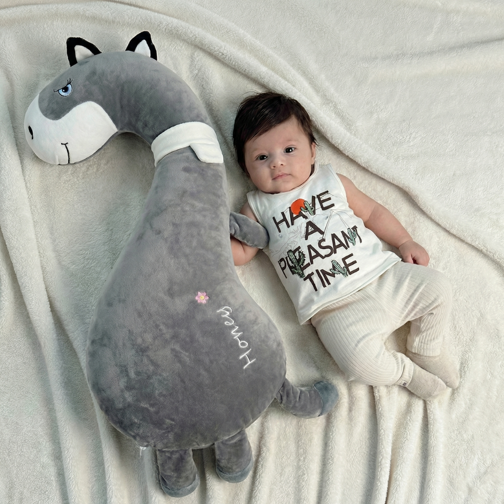 Marius Greyhound Long Neck Plush Toy — Modern Cuddle Comfort