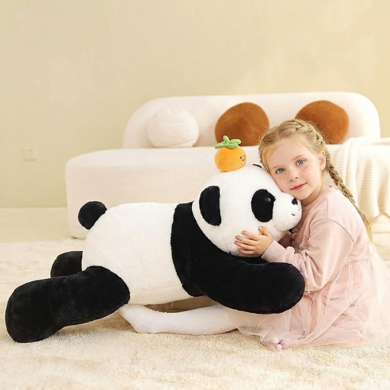 SnuggleRest Lying Panda Plush Toy — Clean Calming Comfort