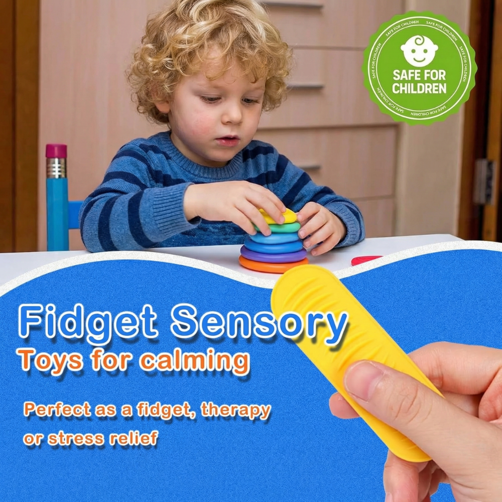 CalmiPebble Sensory Stones Fidget Toy — Calming Focus for Kids