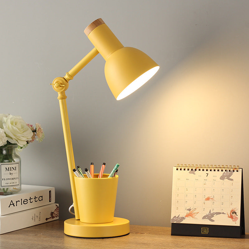 Nordic Wood Kids Table Lamp — Clean Calming Bedtime Glow