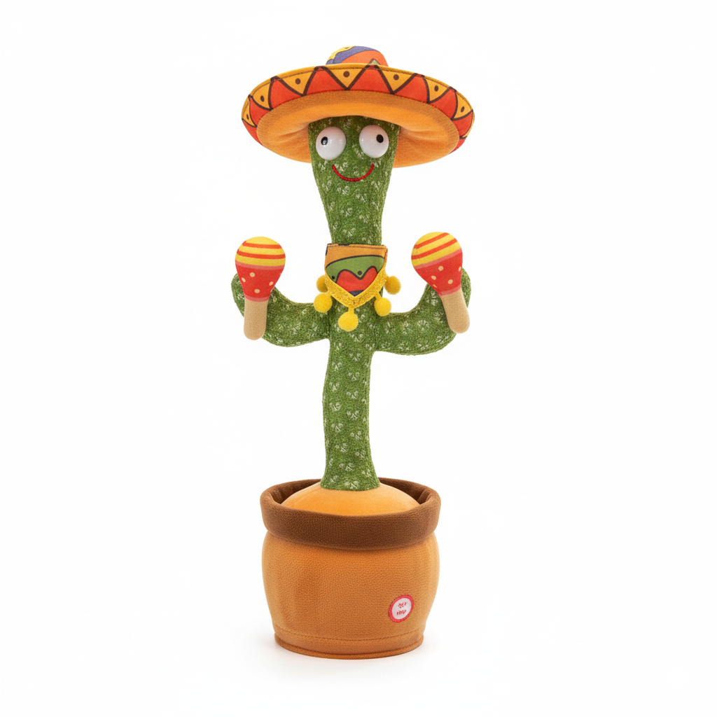 CactusTalk Plush Toy – Talking Dancing Cactus for Kids Modern Fun