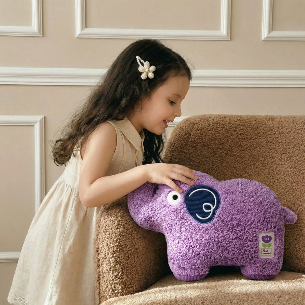 LunaBloom Elephant Cuddle Plush Toy — Clean Calming Quality