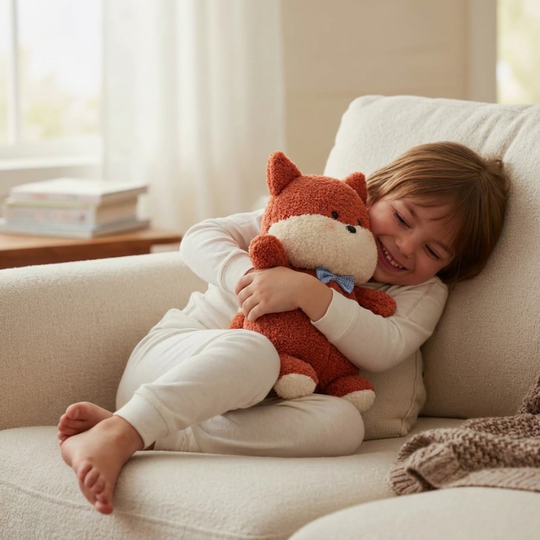 Amber Fox Cuddle Plush Toy — Clean Quality for Baby & Kids