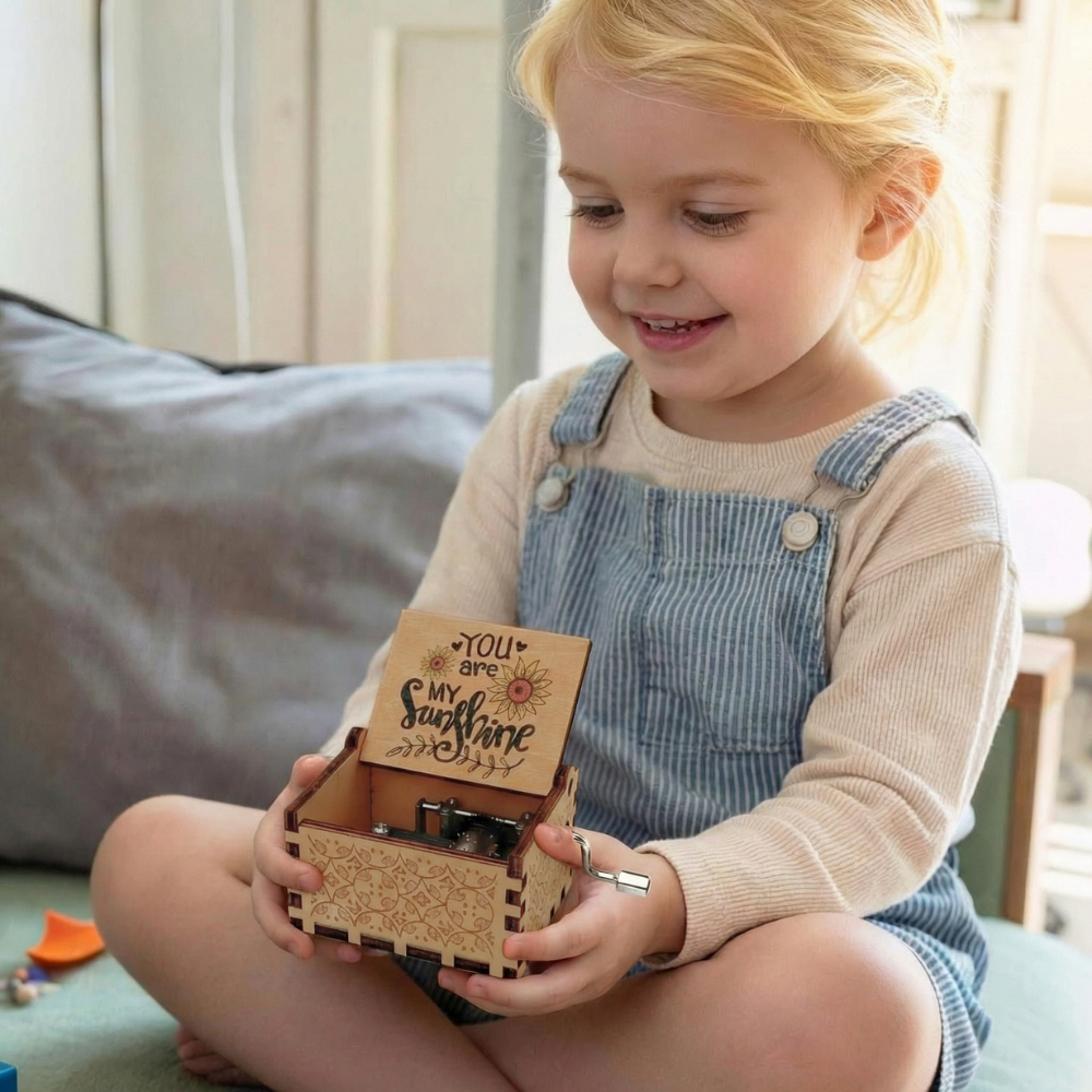 Cicimi Lullaby Woods Hand-Crank Music Box — Calming Bedtime Quality