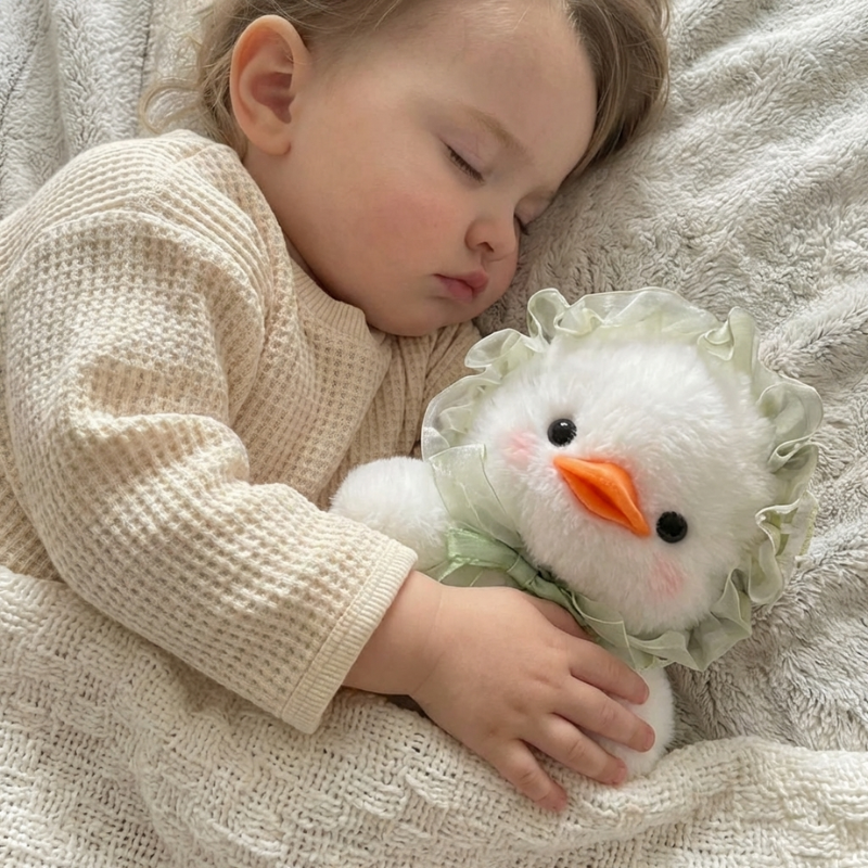 QuackyNest Duck Plush Toy — Clean Modern Comfort for Babies & Toddlers