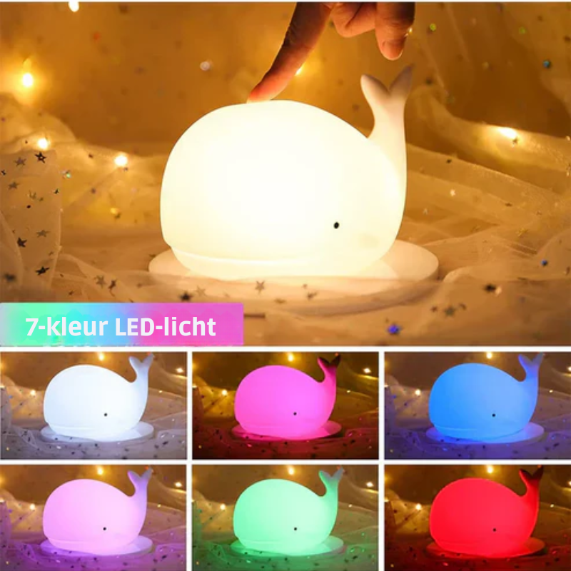 Coastal Whale Baby Night Light — Clean Calming Sleep Glow