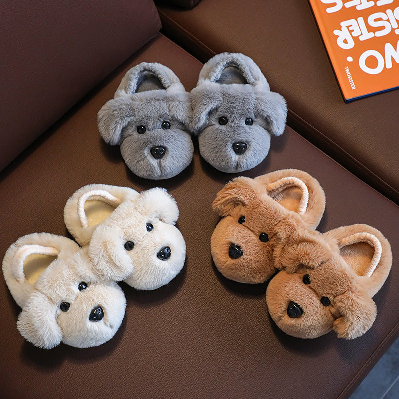 SnuggleStep Puppy Plush Toddler Slippers — Cozy Indoor Comfort