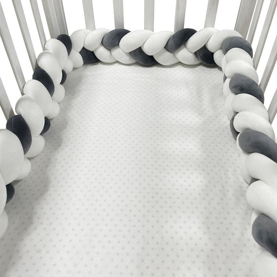 SnugNest Braided Crib Bumper – Baby Crib Bumper Comforting Sleep