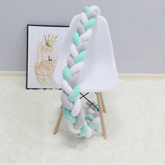 SnugNest Braided Crib Bumper – Baby Crib Bumper Comforting Sleep