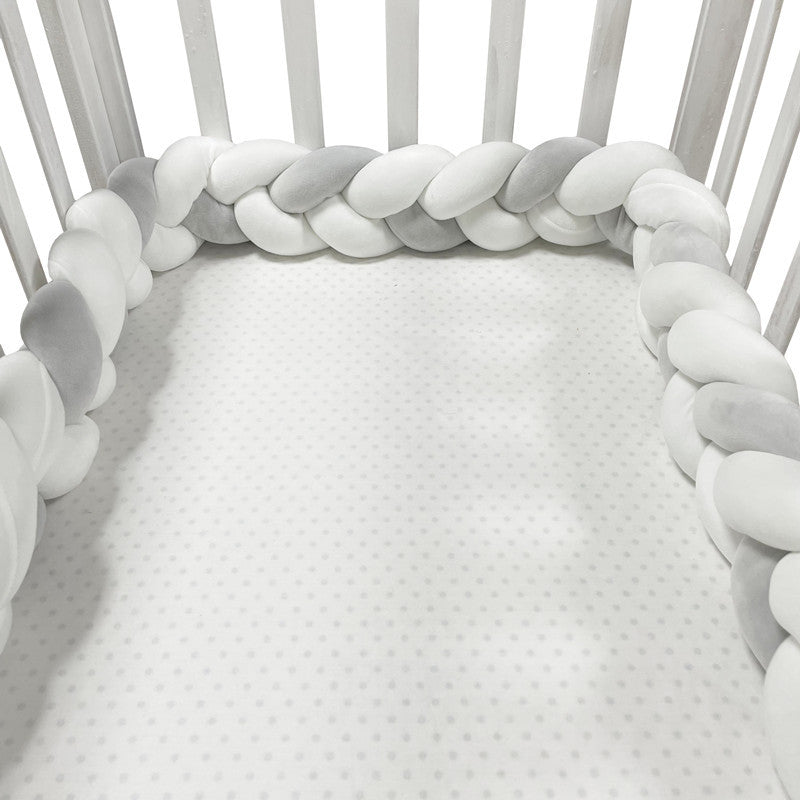 SnugNest Braided Crib Bumper – Baby Crib Bumper Comforting Sleep