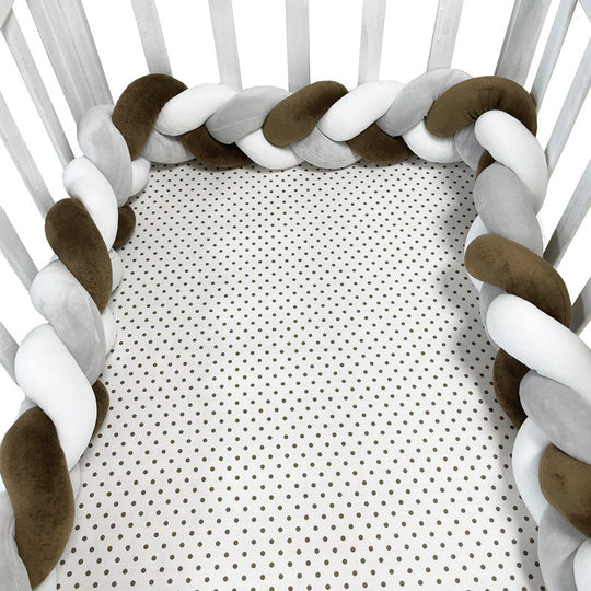 SnugNest Braided Crib Bumper – Baby Crib Bumper Comforting Sleep