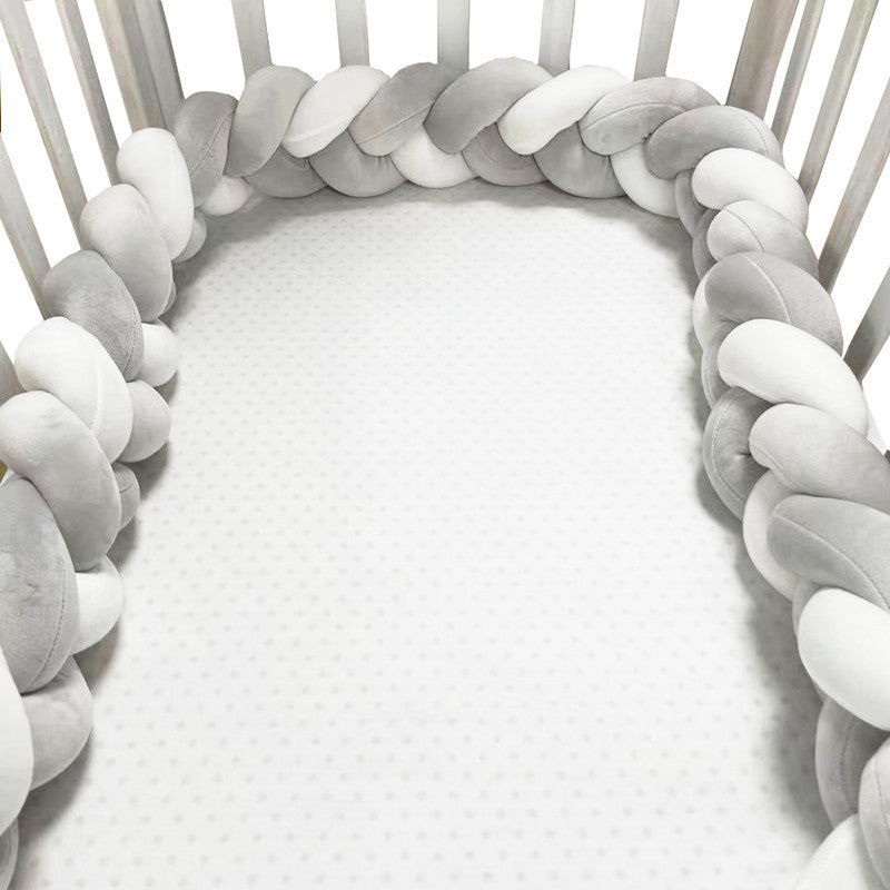 SnugNest Braided Crib Bumper – Baby Crib Bumper Comforting Sleep