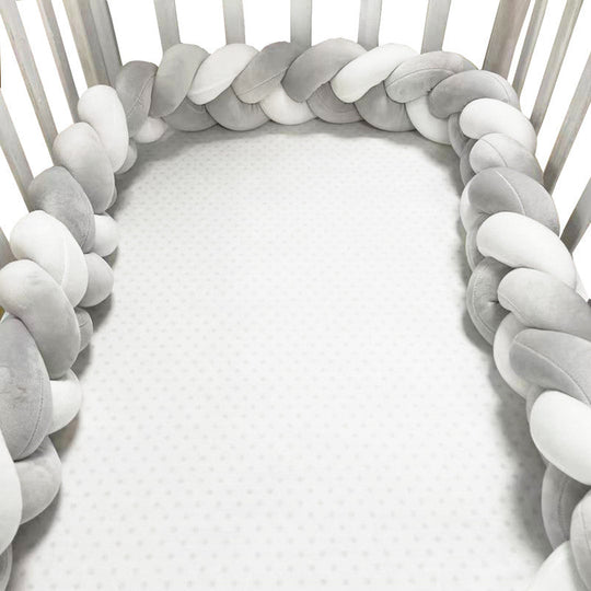 SnugNest Braided Crib Bumper – Baby Crib Bumper Comforting Sleep