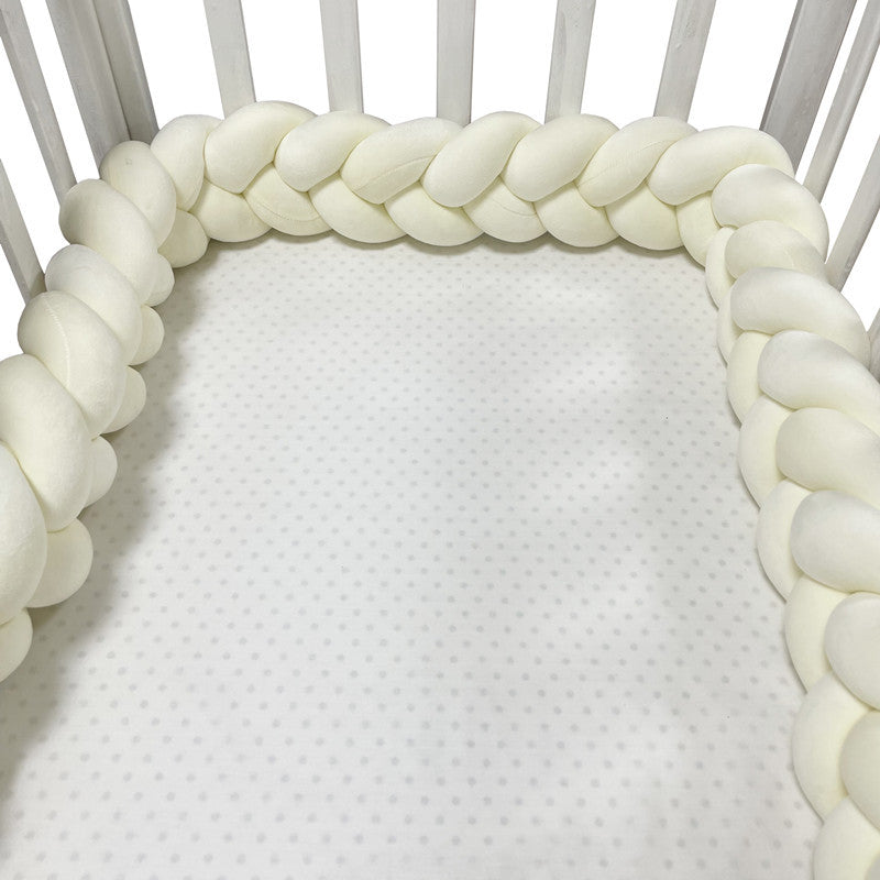 SnugNest Braided Crib Bumper – Baby Crib Bumper Comforting Sleep