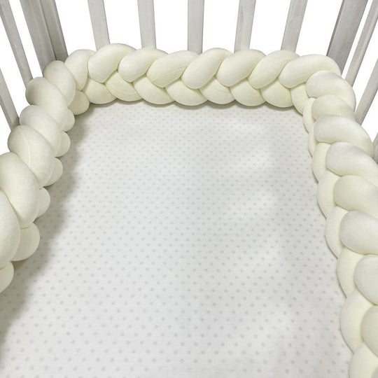 SnugNest Braided Crib Bumper – Baby Crib Bumper Comforting Sleep