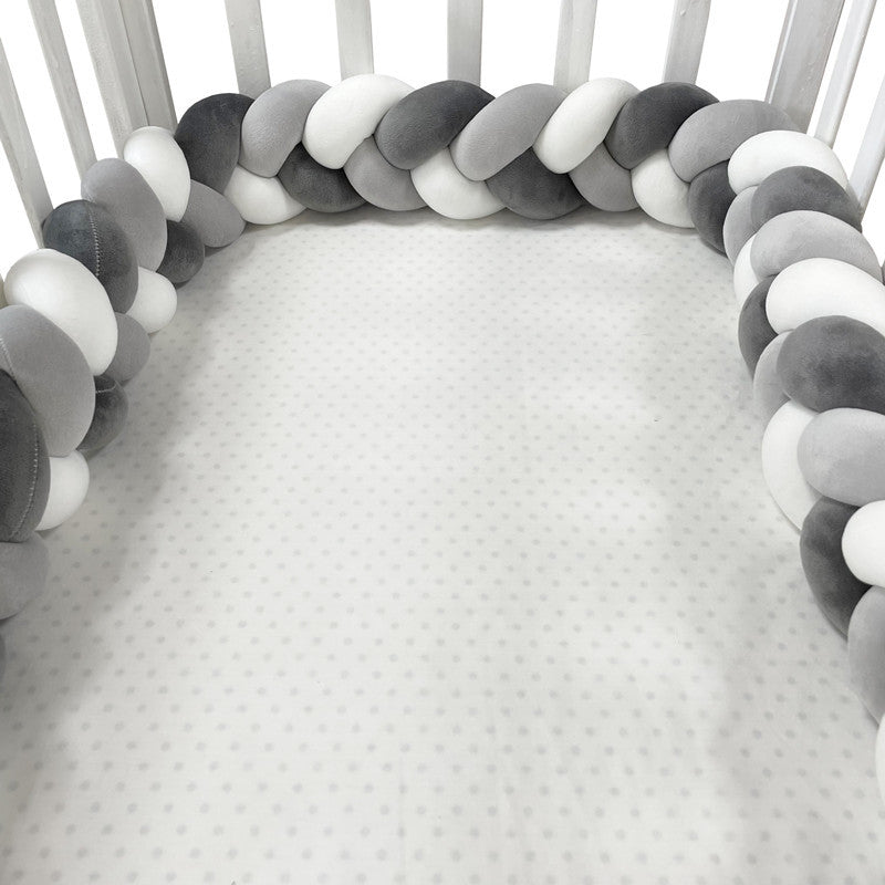 SnugNest Braided Crib Bumper – Baby Crib Bumper Comforting Sleep