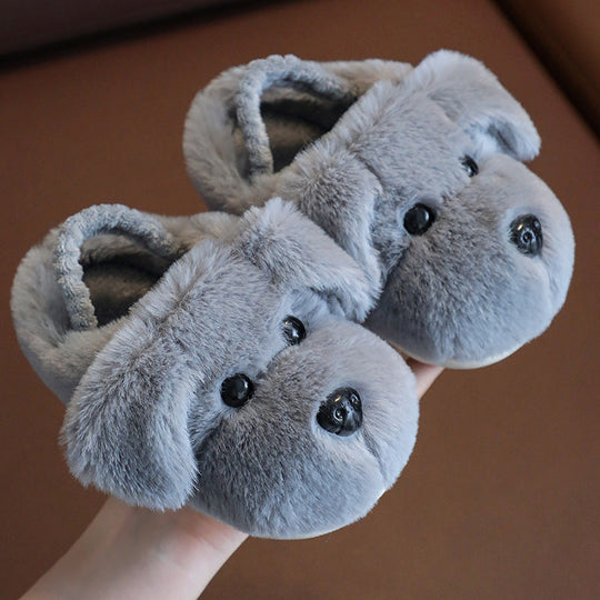 SnuggleStep Puppy Plush Toddler Slippers — Cozy Indoor Comfort