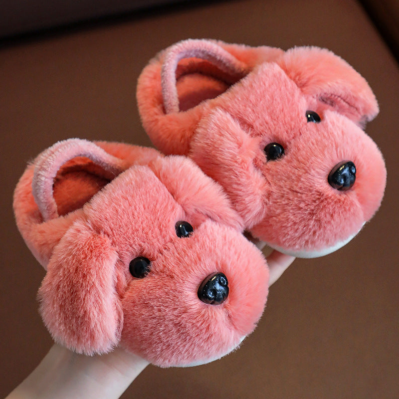 SnuggleStep Puppy Plush Toddler Slippers — Cozy Indoor Comfort