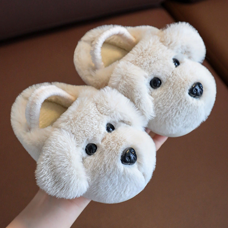 SnuggleStep Puppy Plush Toddler Slippers — Cozy Indoor Comfort