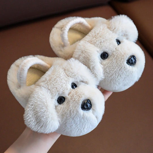 SnuggleStep Puppy Plush Toddler Slippers — Cozy Indoor Comfort