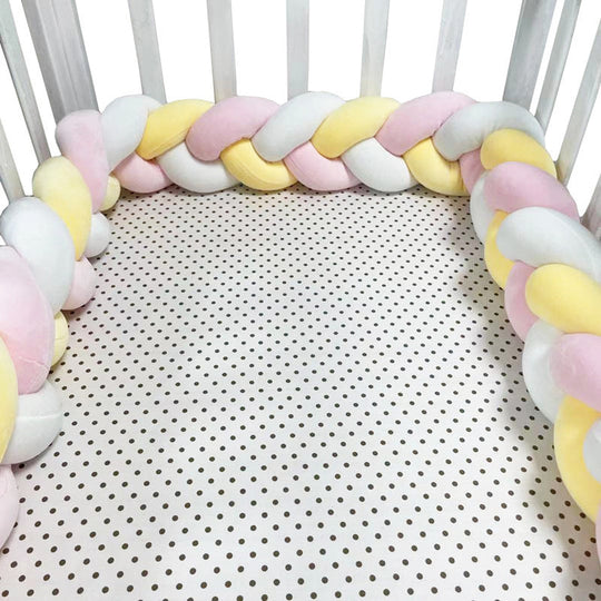 SnugNest Braided Crib Bumper – Baby Crib Bumper Comforting Sleep