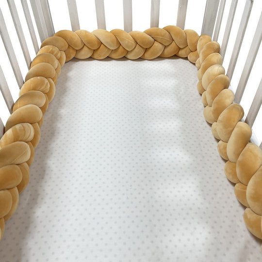 SnugNest Braided Crib Bumper – Baby Crib Bumper Comforting Sleep