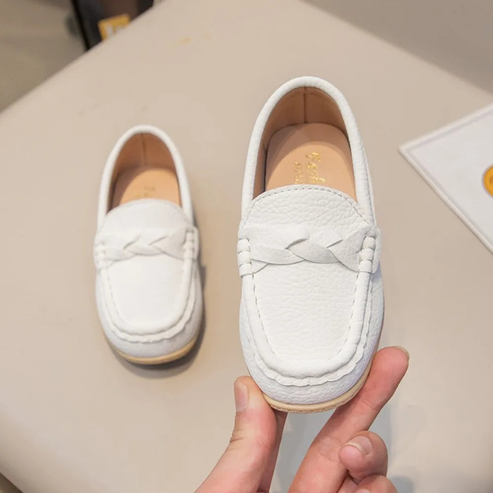 StepLoaf Classic Leather Kids Loafers — Easy Quality