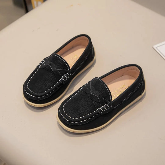 StepLoaf Classic Leather Kids Loafers — Easy Quality