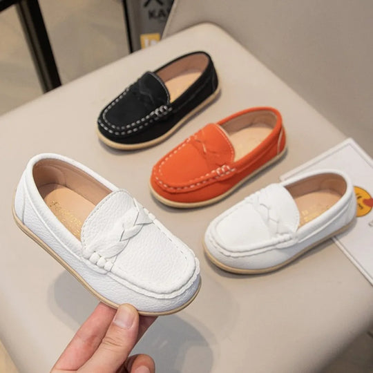 StepLoaf Classic Leather Kids Loafers — Easy Quality