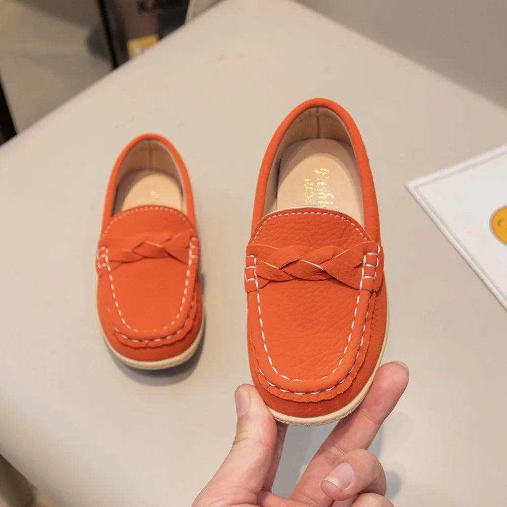 StepLoaf Classic Leather Kids Loafers — Easy Quality