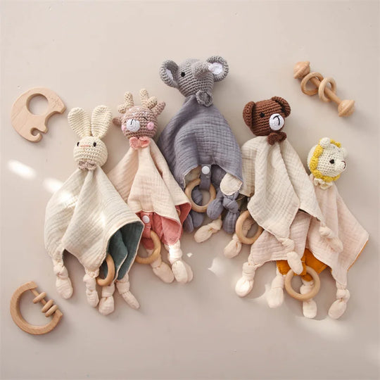 SnuggleNest Baby Comforter Plush Toy — Calm Soothing Qulaity