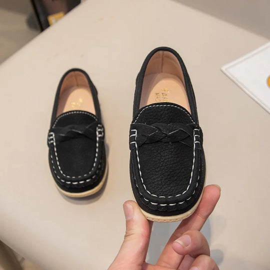 StepLoaf Classic Leather Kids Loafers — Easy Quality
