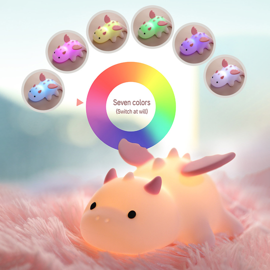 DreamCuddle Baby Dragon Kids Night Light — Calm Modern Bedtime Glow