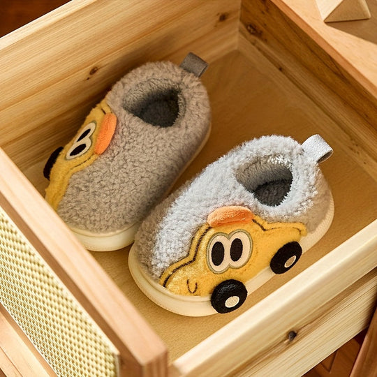 Car-Themed Kids Slippers Non-Slip House Shoes — Modern Warmth