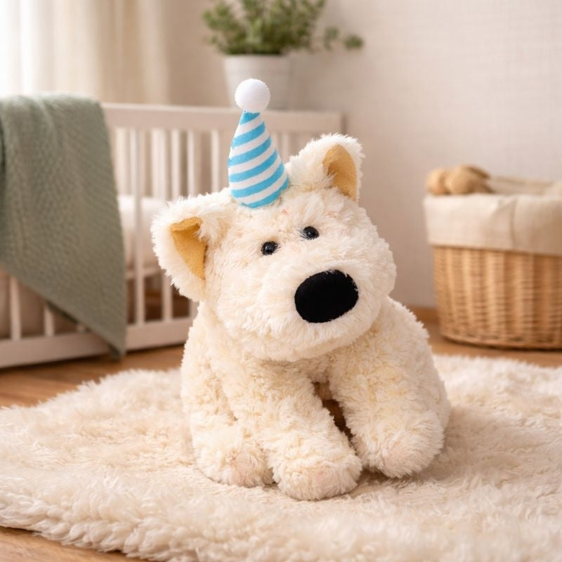 CuddlePup Birthday Dog Plush Toy — Clean Modern Quality
