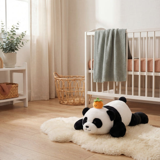 SnuggleRest Lying Panda Plush Toy — Clean Calming Comfort