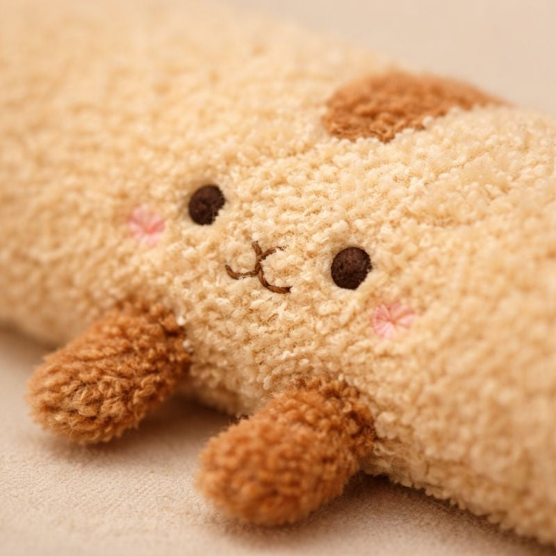 CuddleBite Long Baguette Plush Pillow — Modern Hug Quality