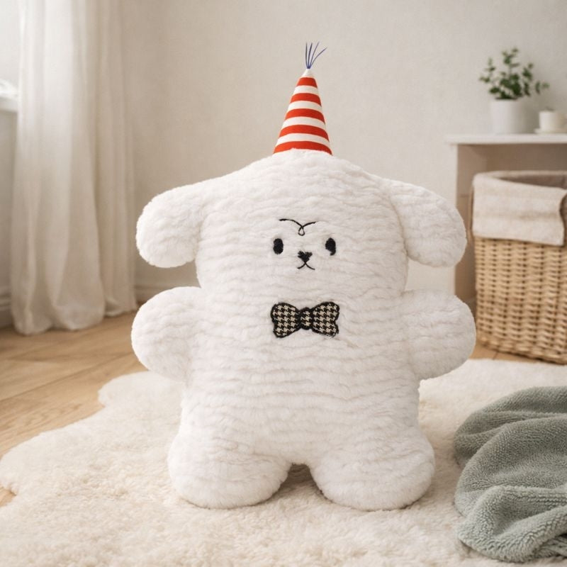 Anya Curly White Puppy Plush Dog Toy for Kids — Clean Quality
