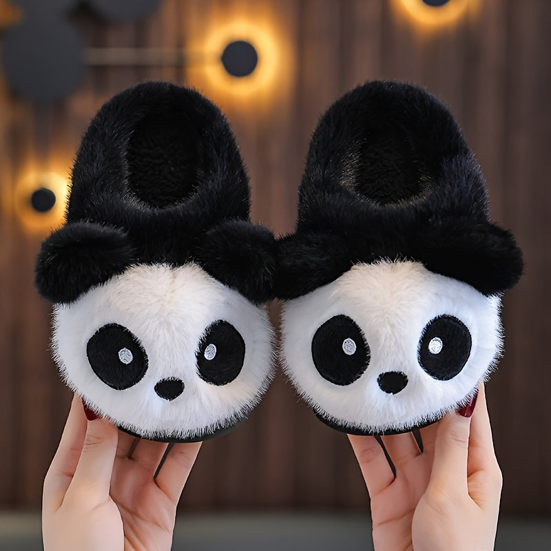 PandaPaws Plush Kids Slippers — Modern warmth home